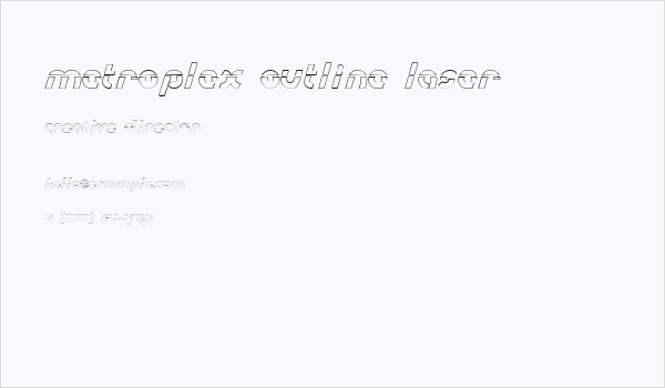 Metroplex Outline Laser Business Card