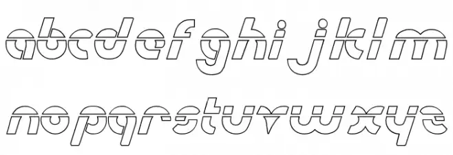 Metroplex Outline Laser फ़ॉन्ट लोअरकेस