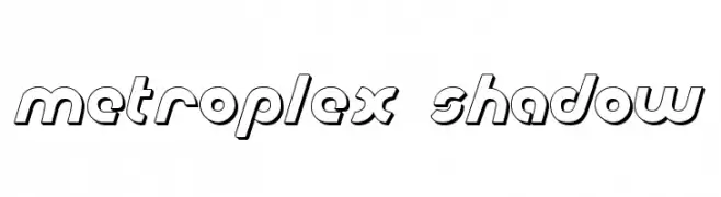 Metroplex Shadow  font caratteri gratis