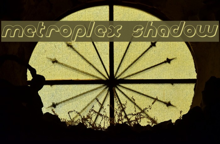 Metroplex Shadow Font examples