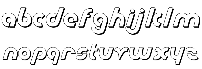 Metroplex Shadow Font LOWERCASE
