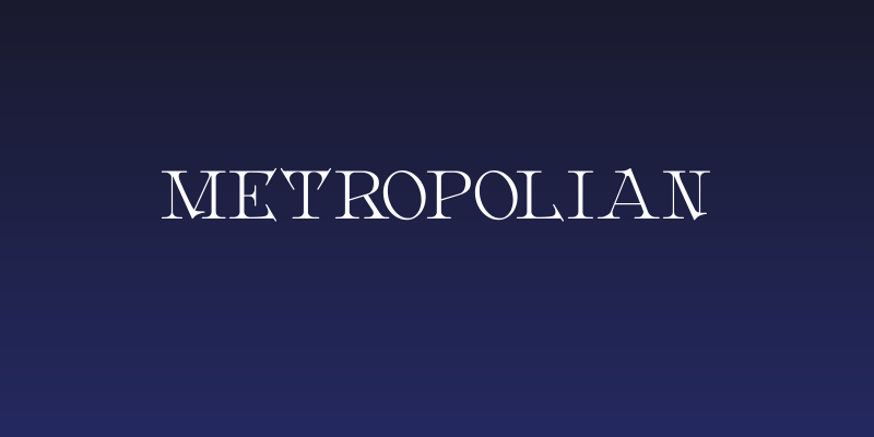 Metropolian Social Header