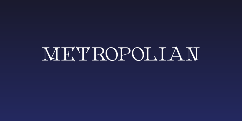 Metropolian Social Header