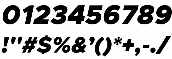 Metropolis Black Italic Font OTHER CHARS