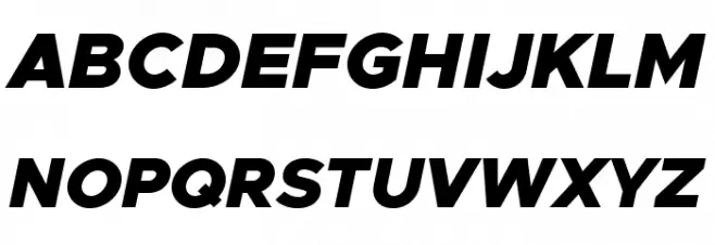 Metropolis Black Italic Schriftart Groß