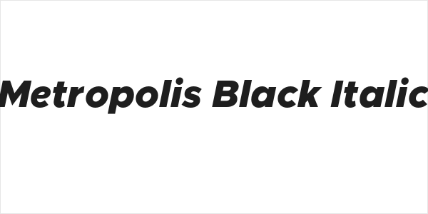 Metropolis Black Italic Logo