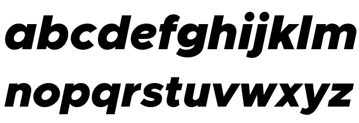 Metropolis Black Italic Font LOWERCASE