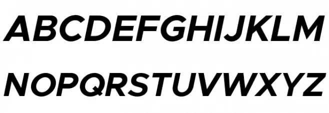 Metropolis Bold Italic 字体 大写