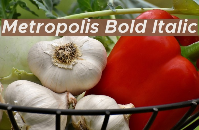 Metropolis Bold Italic Example 2