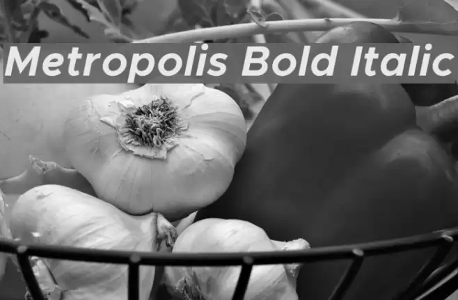 Metropolis Bold Italic Font examples