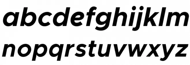 Metropolis Bold Italic Caratteri MINUSCOLO