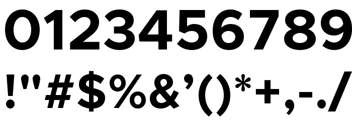 Metropolis Bold Font OTHER CHARS