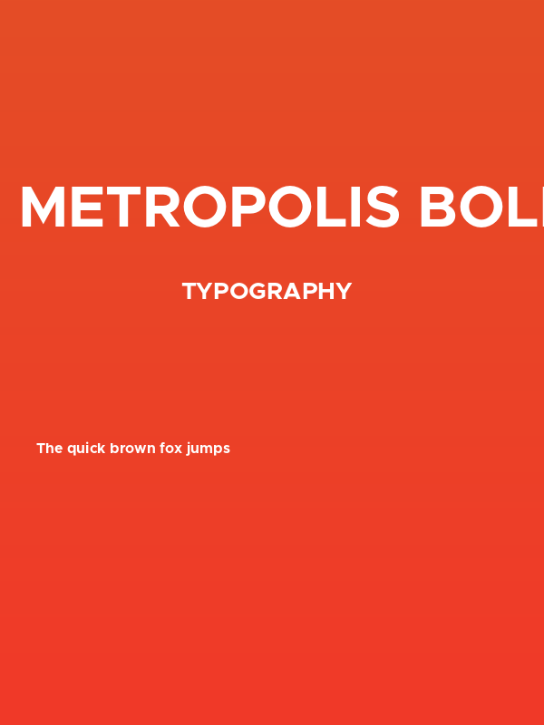 Metropolis Bold Poster