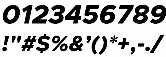 Metropolis Extra Bold Italic Font OTHER CHARS