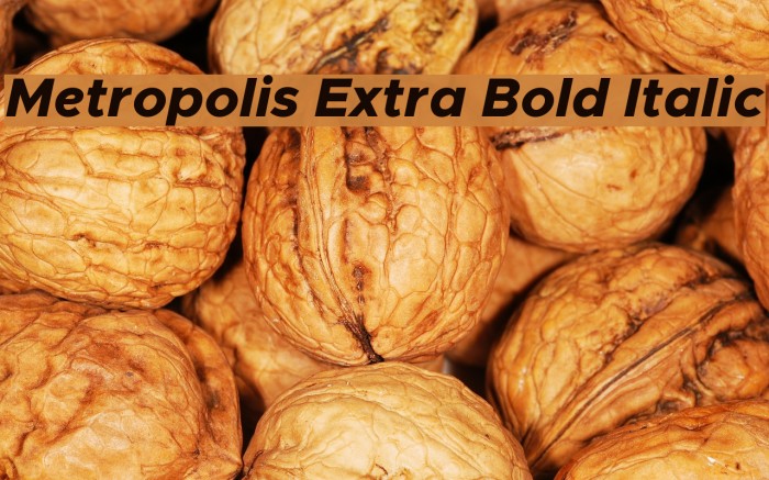 Metropolis Extra Bold Italic Example 1
