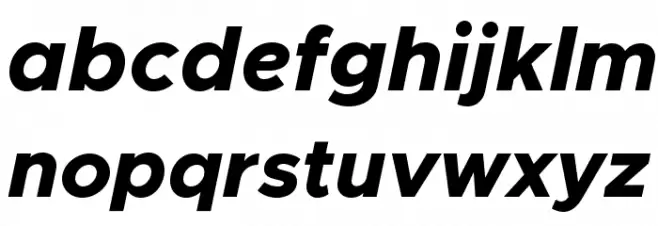 Metropolis Extra Bold Italic फ़ॉन्ट लोअरकेस