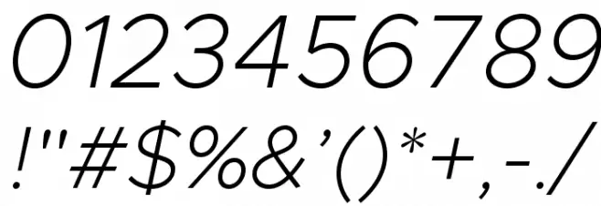 Metropolis Extra Light Italic Font OTHER CHARS