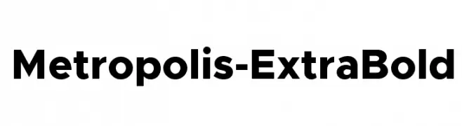 Metropolis-ExtraBold  les polices de caractères gratuit tlcharger