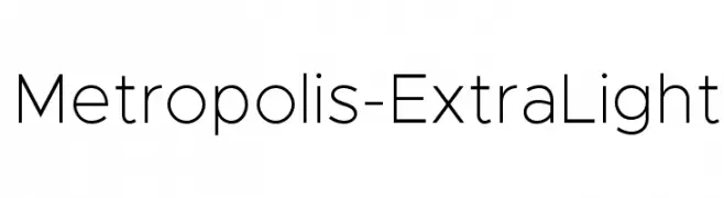 Metropolis-ExtraLight  تنزيل الخطوط