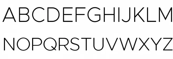 Metropolis-ExtraLight フォント 大文字