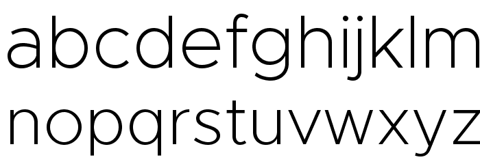 Metropolis-ExtraLight Schriftart Kleinbuchstaben