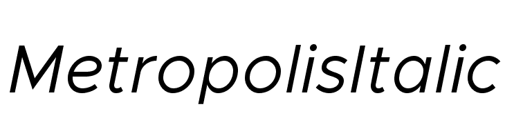 Metropolis Italic  baixar fontes gratis