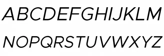Metropolis Italic 字体 大写