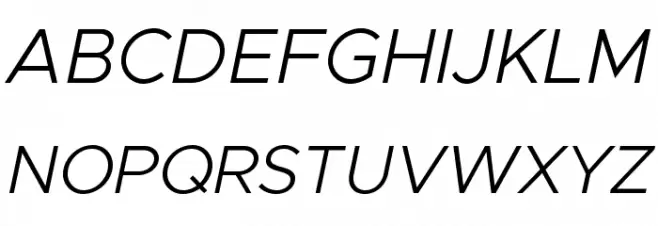 Metropolis Light Italic Font Litere mari