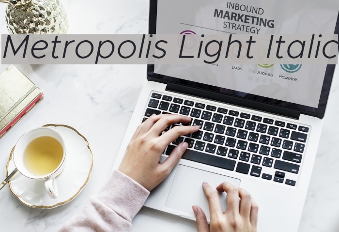 Metropolis Light Italic Font examples
