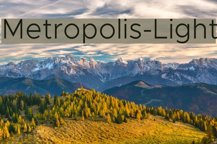 Metropolis-Light Font examples