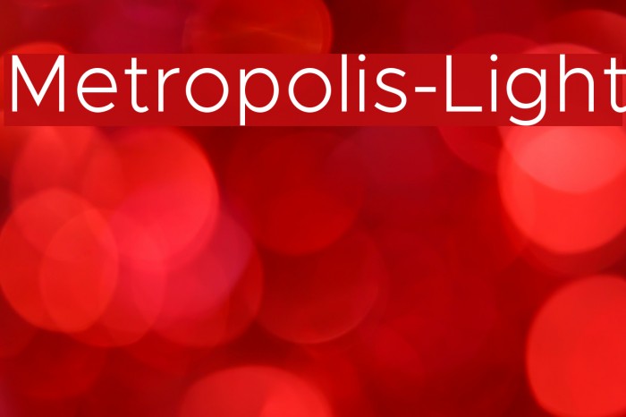 Metropolis-Light Font examples