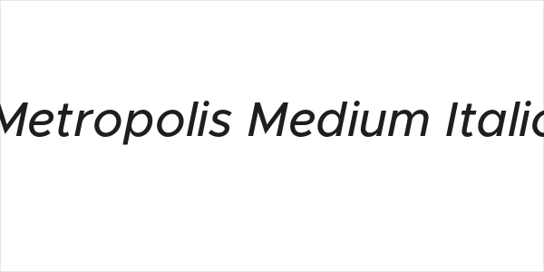 Metropolis Medium Italic Logo