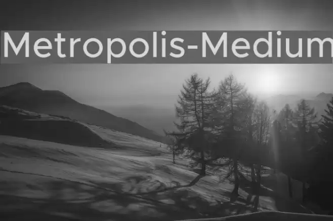 Metropolis-Medium Font examples