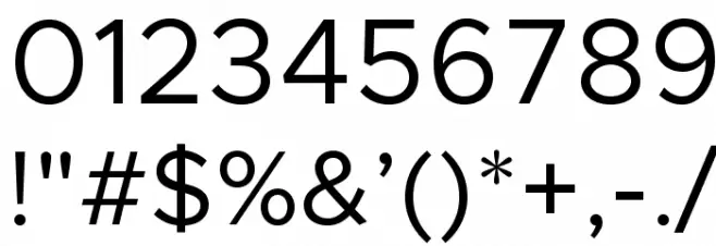 Metropolis-Regular Font OTHER CHARS