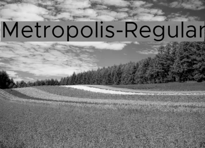Metropolis-Regular Font examples