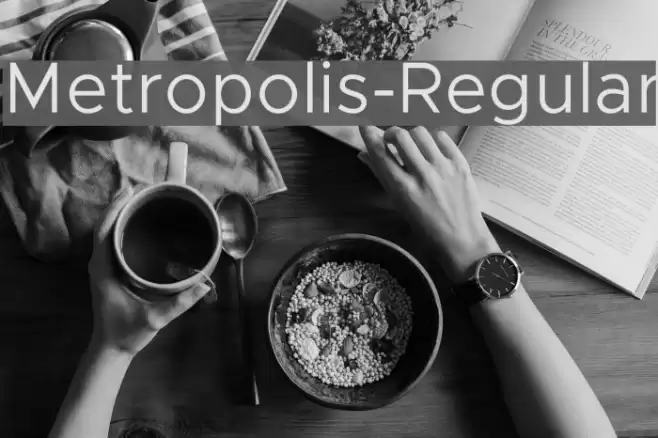 Metropolis-Regular Font examples