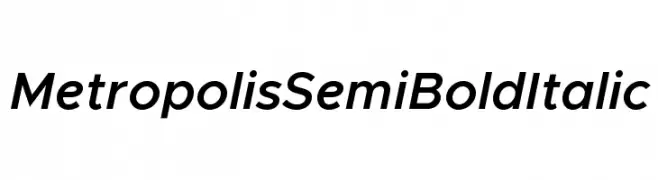 Metropolis Semi Bold Italic  Скачать бесплатные шрифты