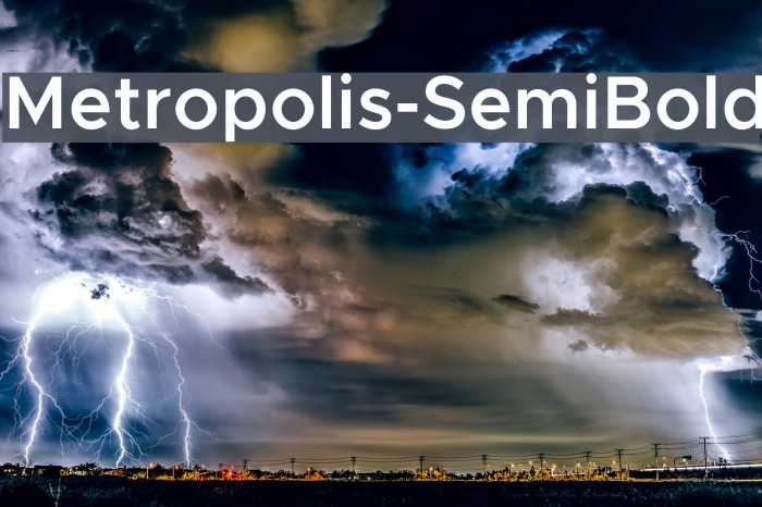 Metropolis-SemiBold Font examples