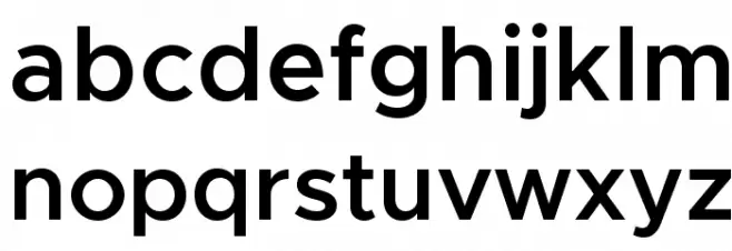 Metropolis-SemiBold Schriftart Kleinbuchstaben