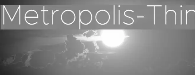 Metropolis-Thin Font examples