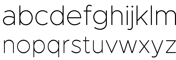Metropolis-Thin Font LOWERCASE