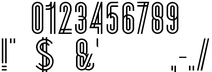 Metropolis1920 フォント その他の文字