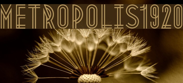 Metropolis1920 フォント examples