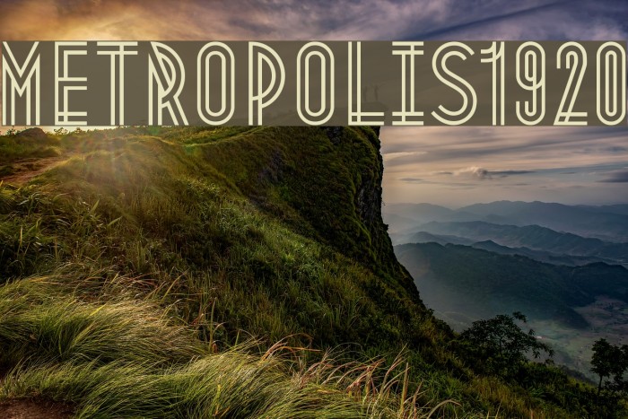 Metropolis1920 フォント examples