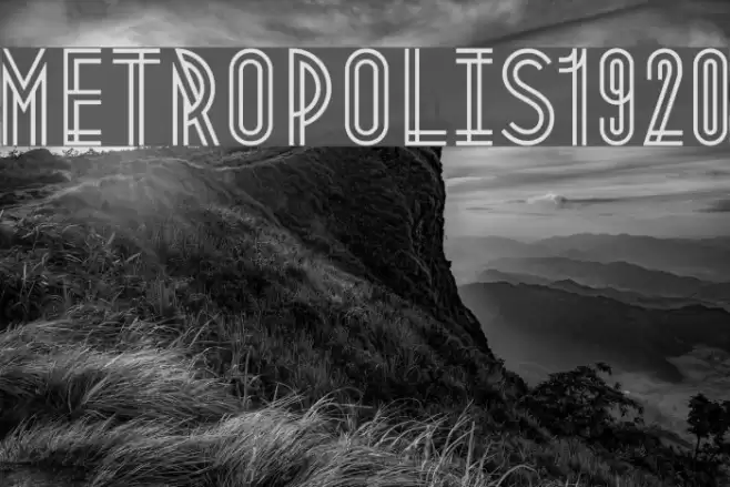 Metropolis1920 フォント examples