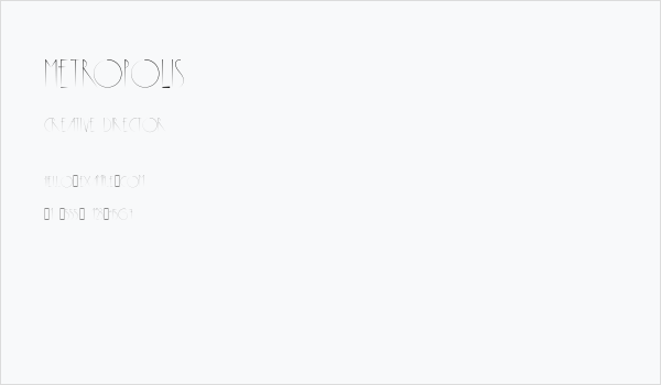 Metropolis Business Card