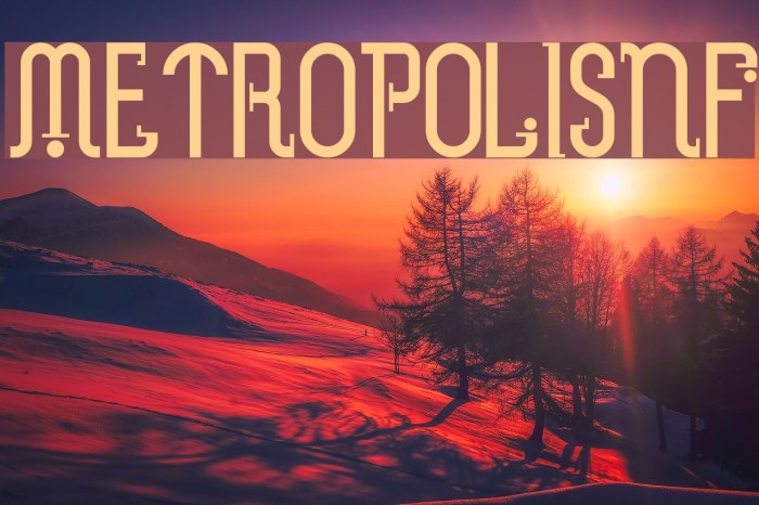MetropolisNF Font examples