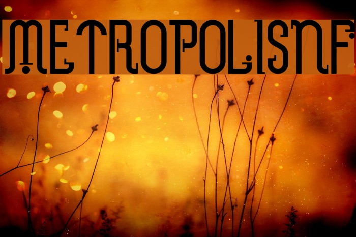 MetropolisNF Font examples