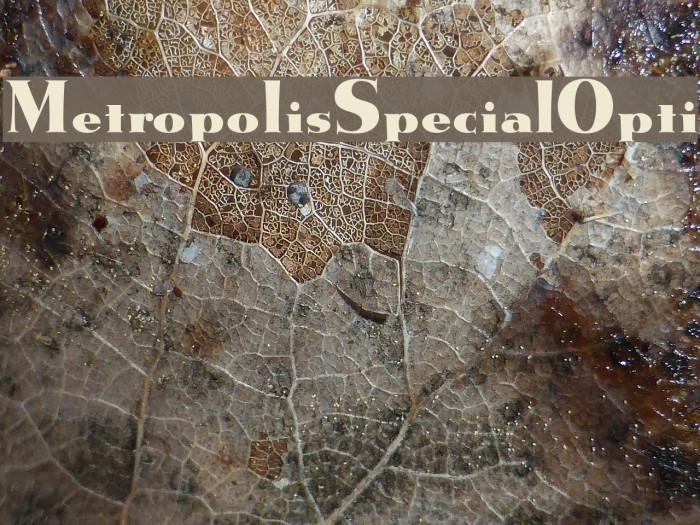 MetropolisSpecialOpti Font examples
