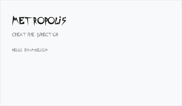 Metropolis Business Card